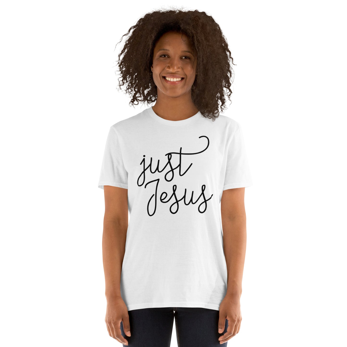 Just Jesus Unisex T-Shirt Black graphic