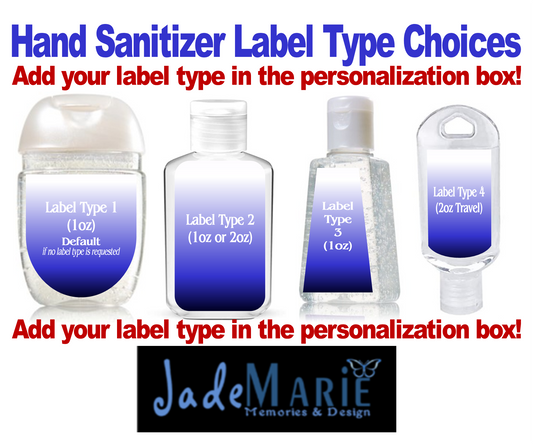 Hand Sanitizer Labels