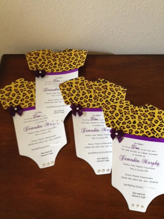 Custom Onesie Baby Shower Invitations