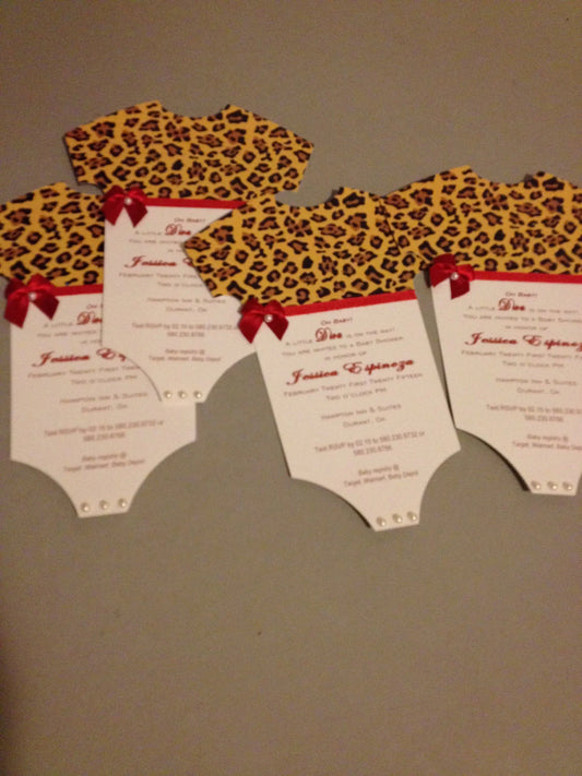 Custom Onesie Baby Shower Invitations