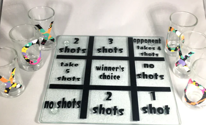 Drinker's Tic Tac Toe Game