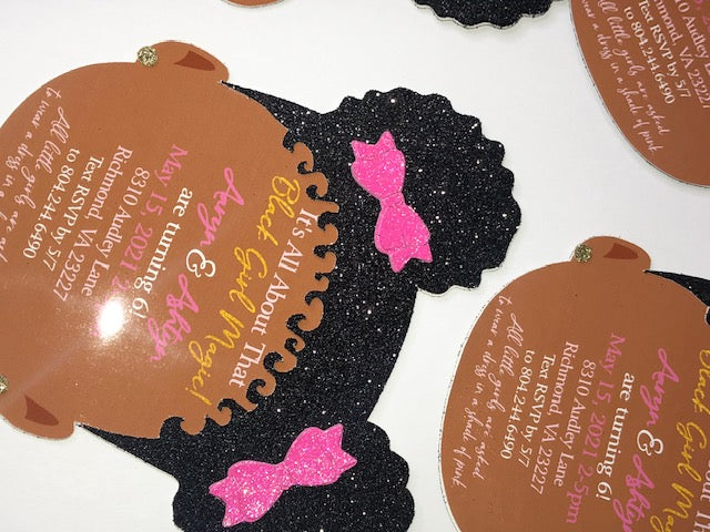 Black Girl Magic- Boss Baby Birthday Invite