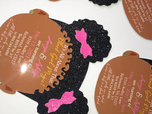 Black Girl Magic- Boss Baby Birthday Invite