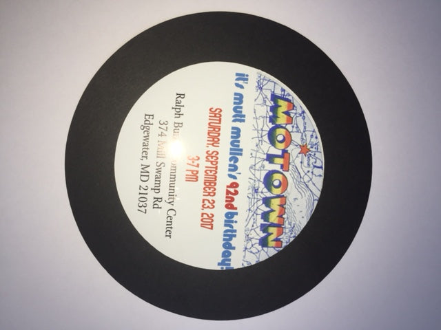 Motown Record Invites